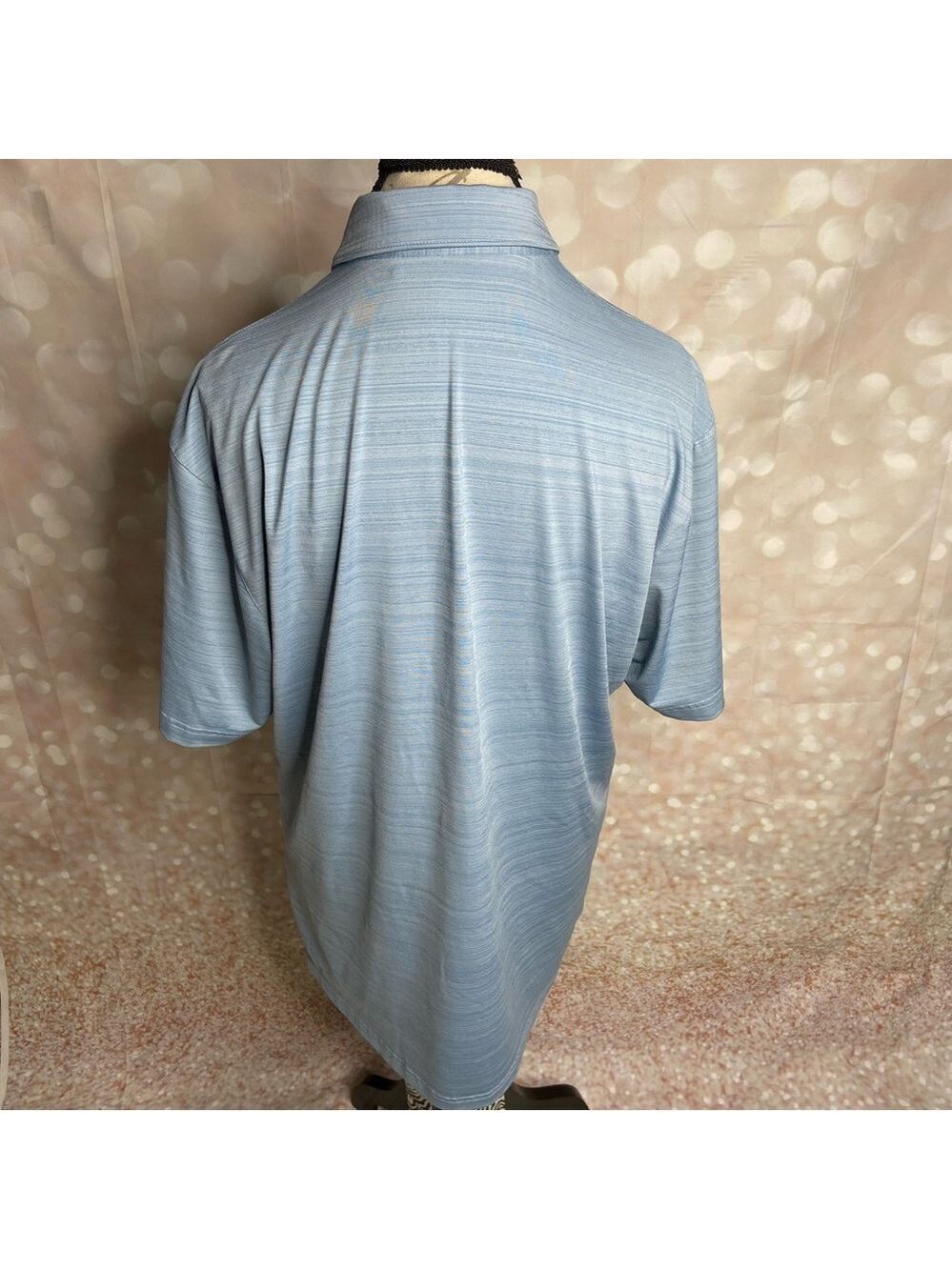 Puma Robert Trent Jones Golf Trail Sky Blue Button Front Shirt L - Picture 3 of 9